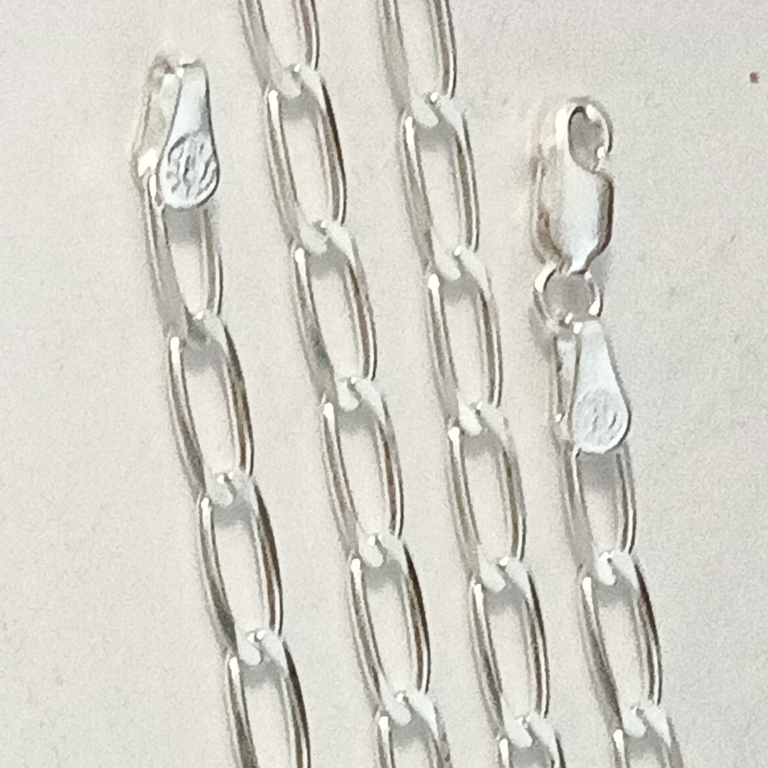 CADENA TEJIDO ESLABONES PLATA .925 60 CM 11.2 GR (NUEVO)