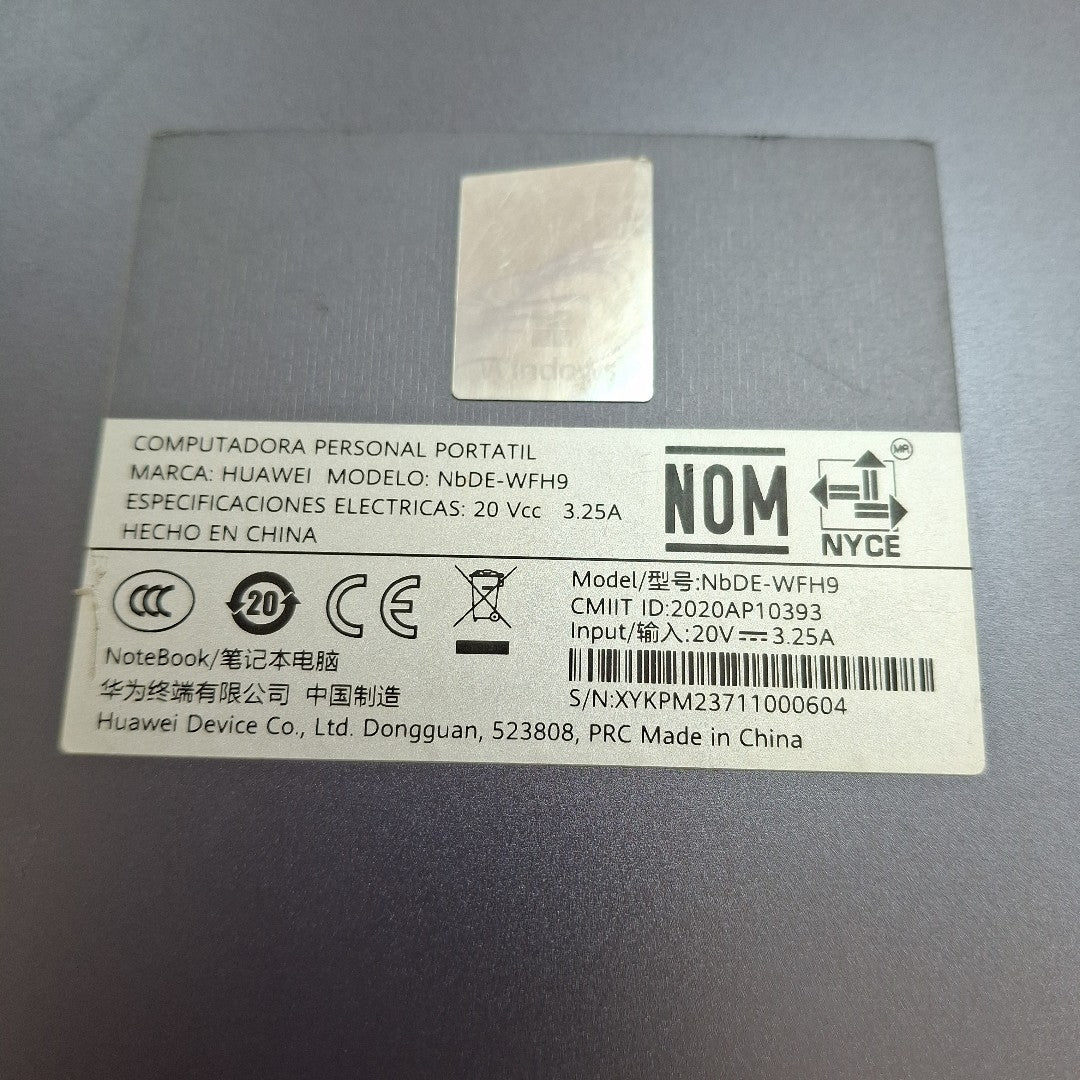 LAPTOP HUAWEI MATEBOOK D14 NBDE-WFH9 (2022) 512 GB SSD 16 GB RAM (SEMINUEVO)