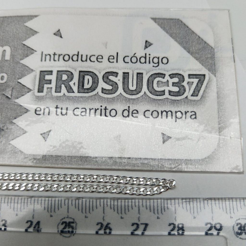 CADENA TEJIDO BARBADO PLATA .925 55 CM 5.4 GR (NUEVO)