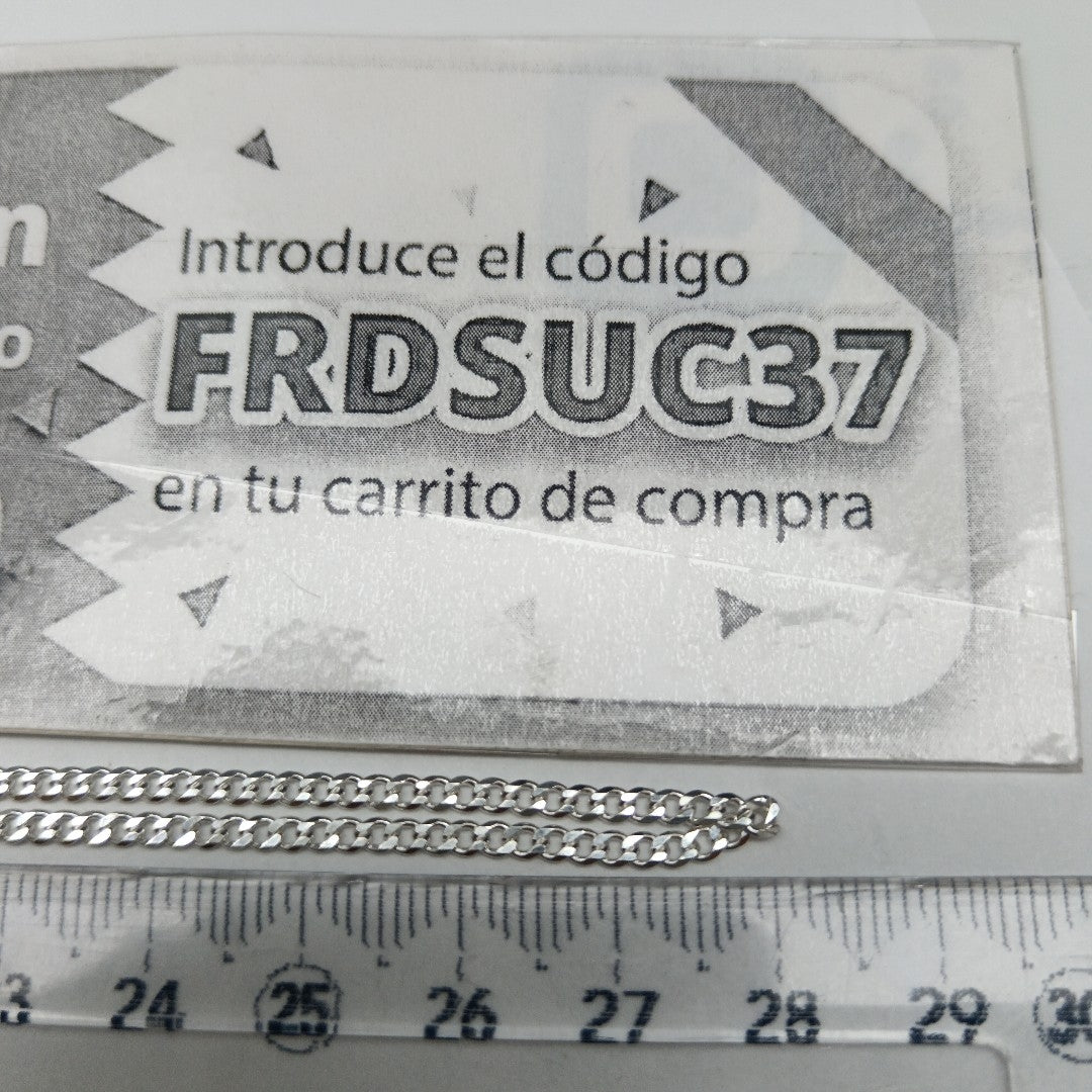CADENA TEJIDO BARBADO PLATA .925 55 CM 5.4 GR (NUEVO)