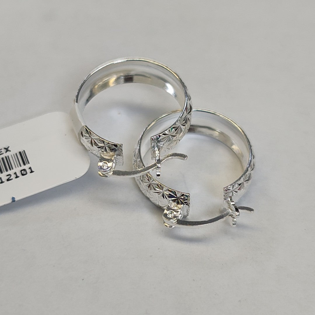 PAR ARRACADAS FACETADAS PLATA .925 3.5 GR (NUEVO)