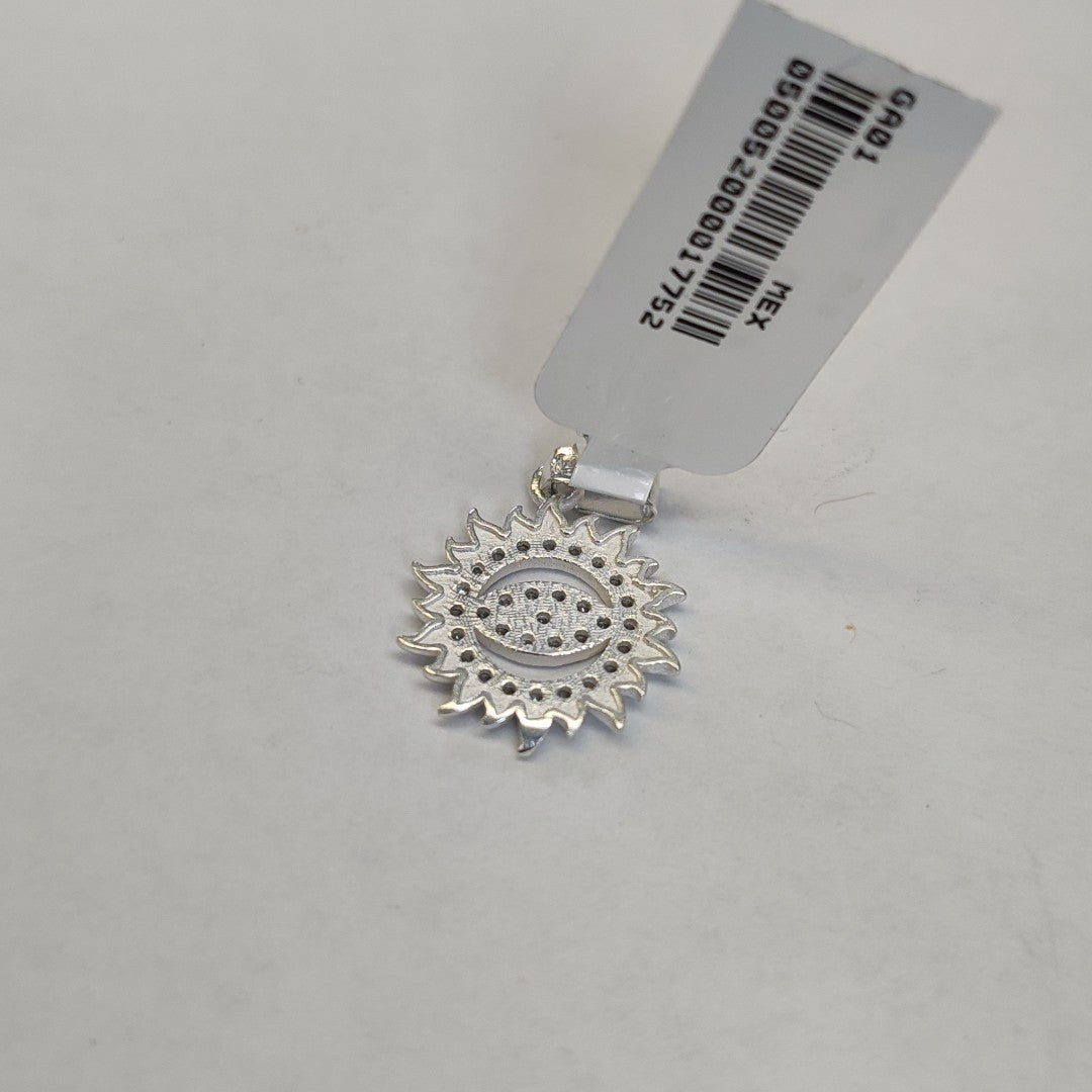 DIJE OJO MAGICO CON CIRCONIAS PLATA .925 2 GR (NUEVO)