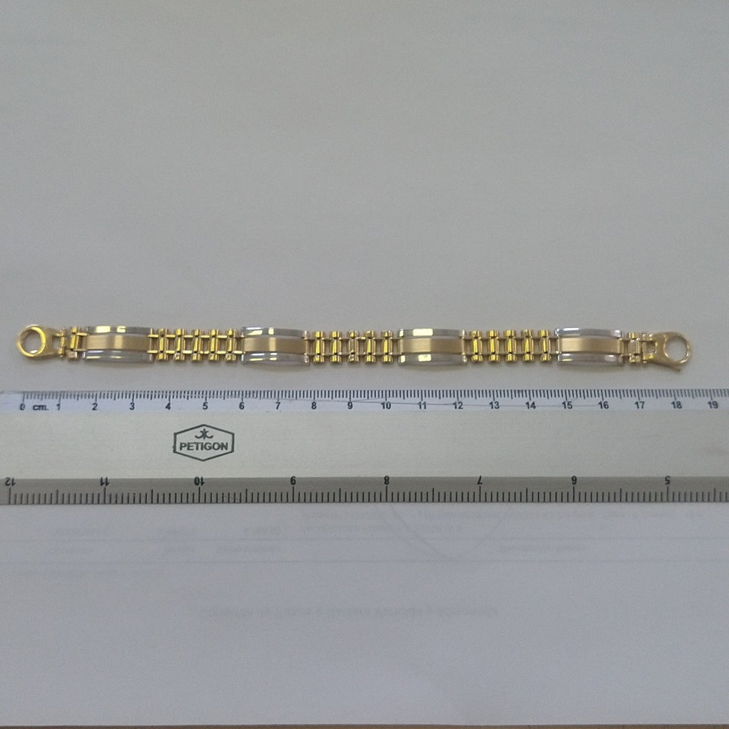 PULSERA ORO COMBINADO 14 K 16.2 GRMS (SEMINUEVO)