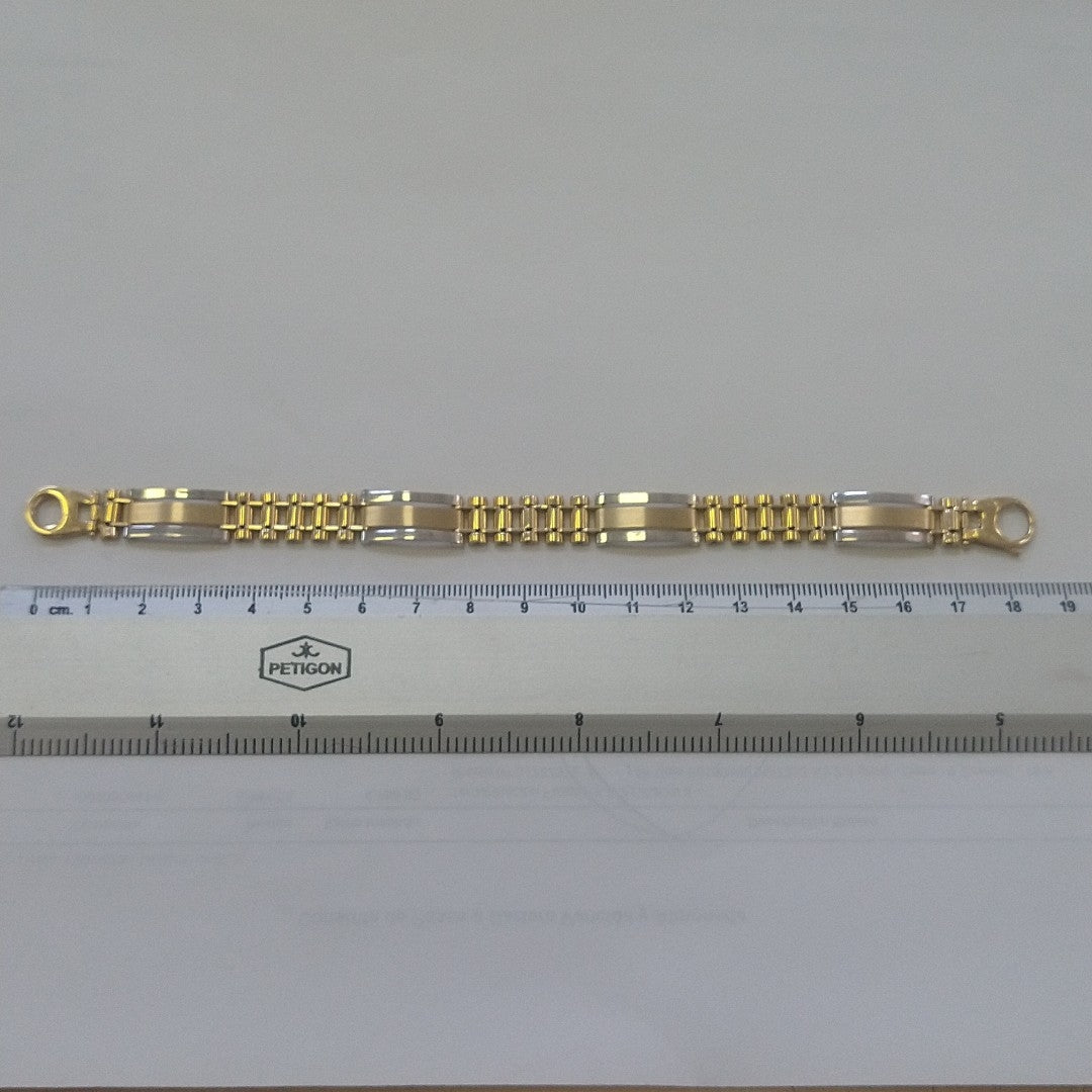 PULSERA ORO COMBINADO 14 K 16.2 GRMS (SEMINUEVO)