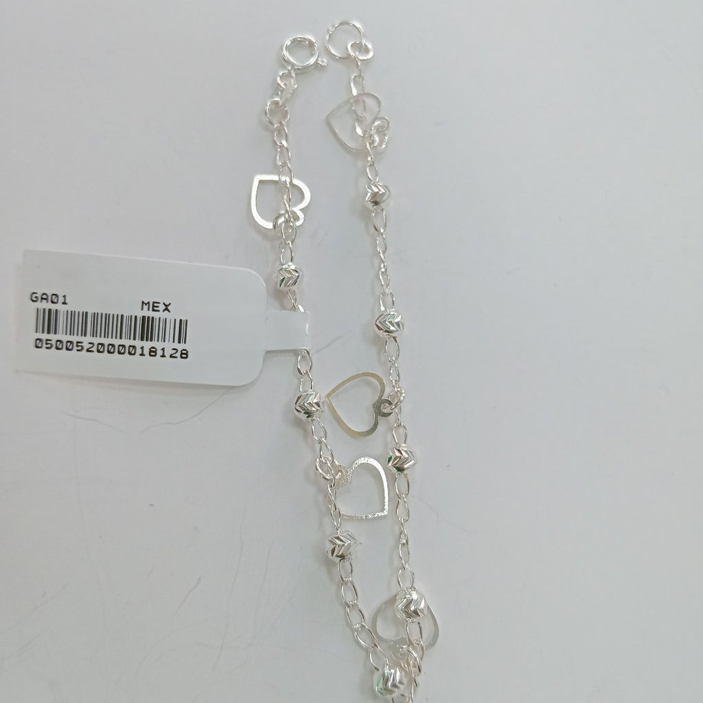 PULSERA TEJIDO ESPECIAL PLATA .925 18 CM 2.7 GR (NUEVO)
