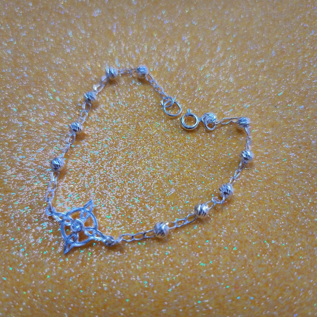 PULSERA TEJIDO ESPECIAL PLATA .925 18 CM 2.8 GR (NUEVO)
