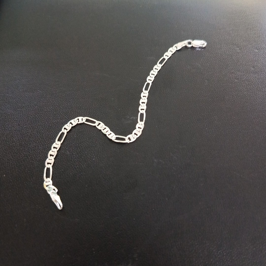 PULSERA TEJIDO 3X1 PLATA .925 16 CM 2.5 GR (NUEVO)