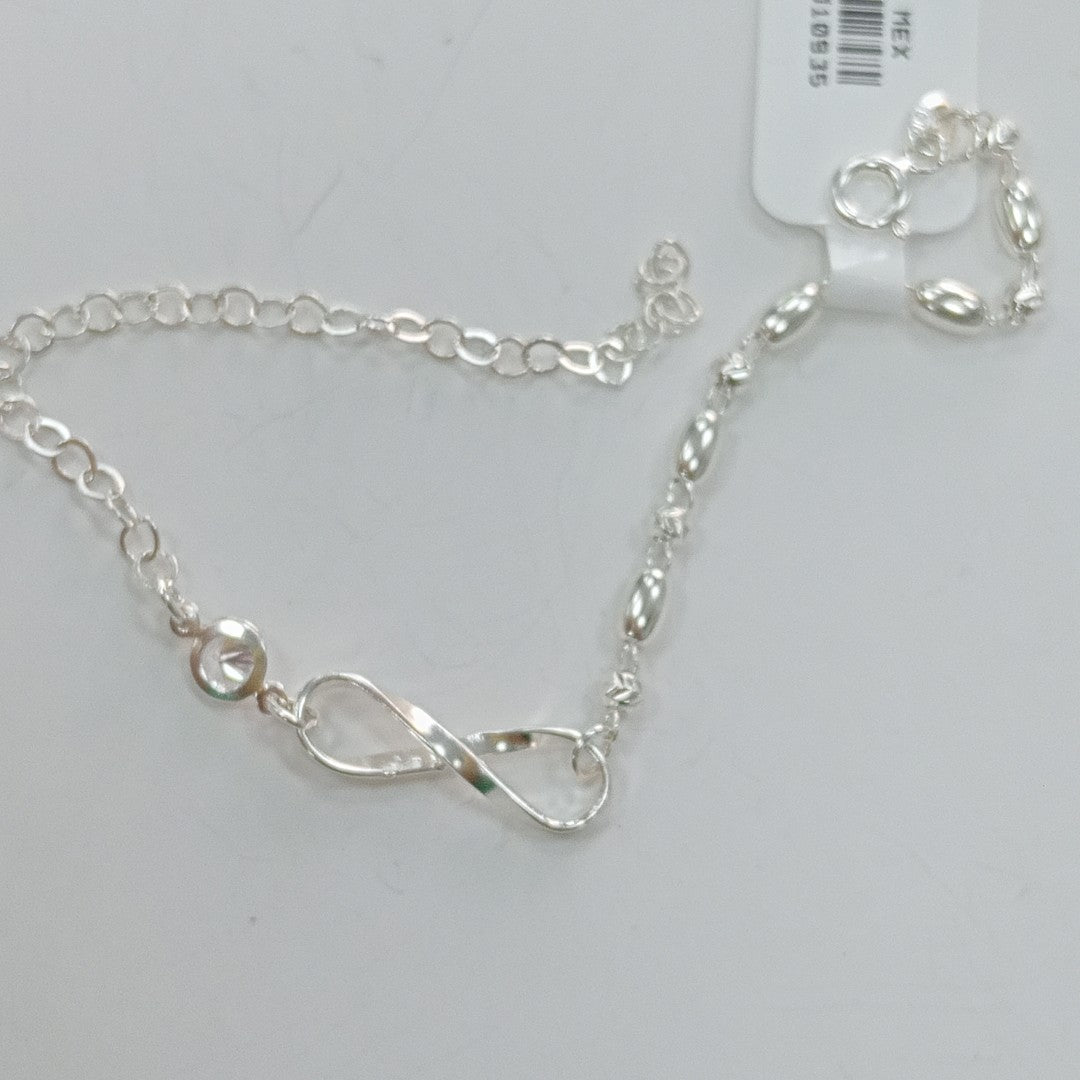 PULSERA TEJIDO ESPECIAL PLATA .925 18 CM 2.6 GR (NUEVO)