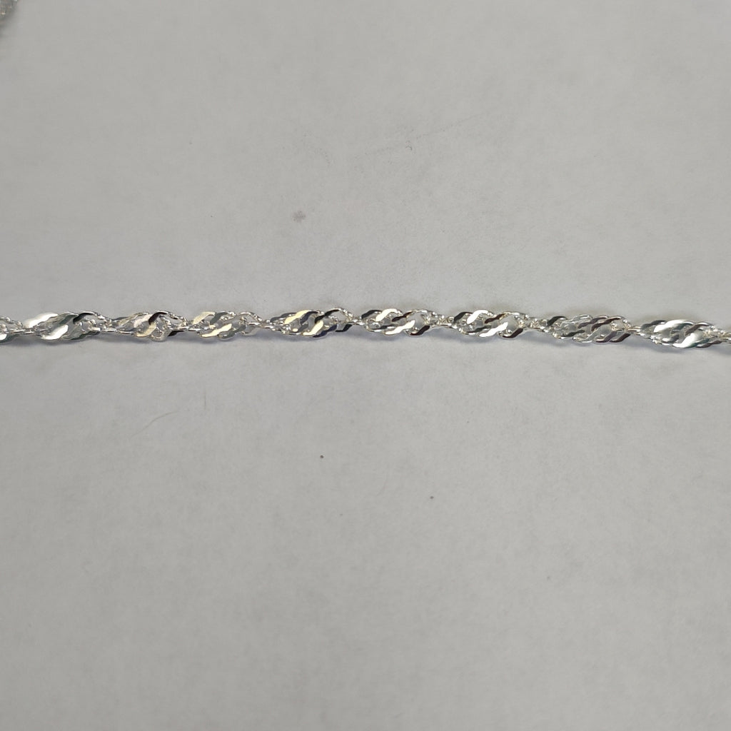 CADENA TEJIDO MEDIO TORZAL PLATA .925 55 CM 5.5 GR (NUEVO)