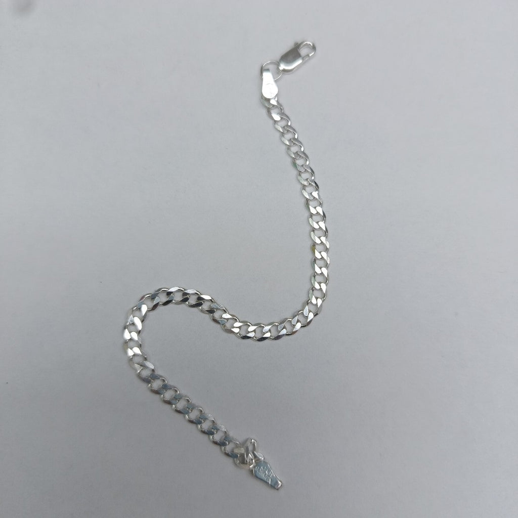 PULSERA TEJIDO BARBADA PLATA .925 16 CM 4.3 GR (NUEVO)