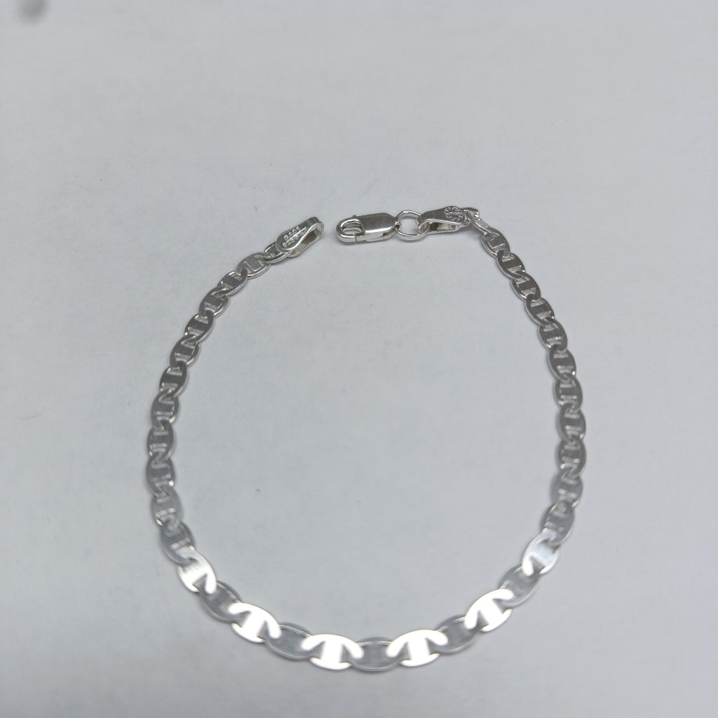 PULSERA TEJIDO GUCHI PLATA .925 18 CM 3.5 GR (NUEVO)