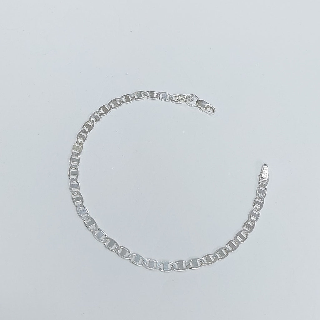 PULSERA TEJIDO GUCHI PLATA .925 18 CM 2.9 GR (NUEVO)