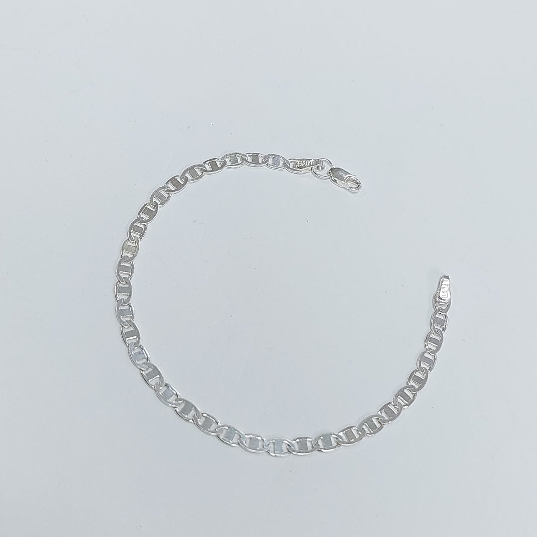 PULSERA TEJIDO GUCHI PLATA .925 18 CM 2.9 GR (NUEVO)
