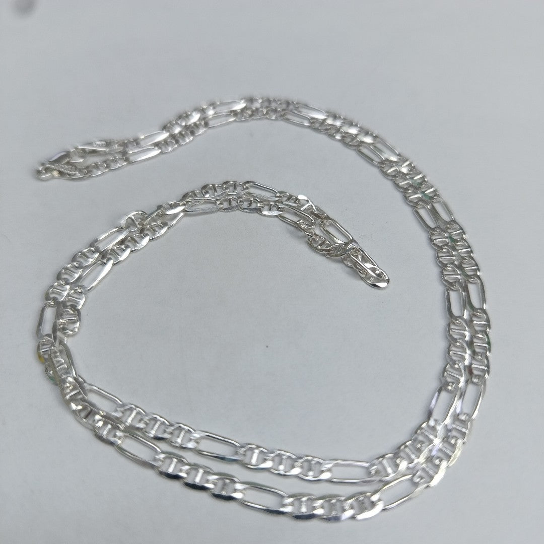 CADENA TEJIDO MARINERO PLATA .925 55 CM 7.5 GR (NUEVO)