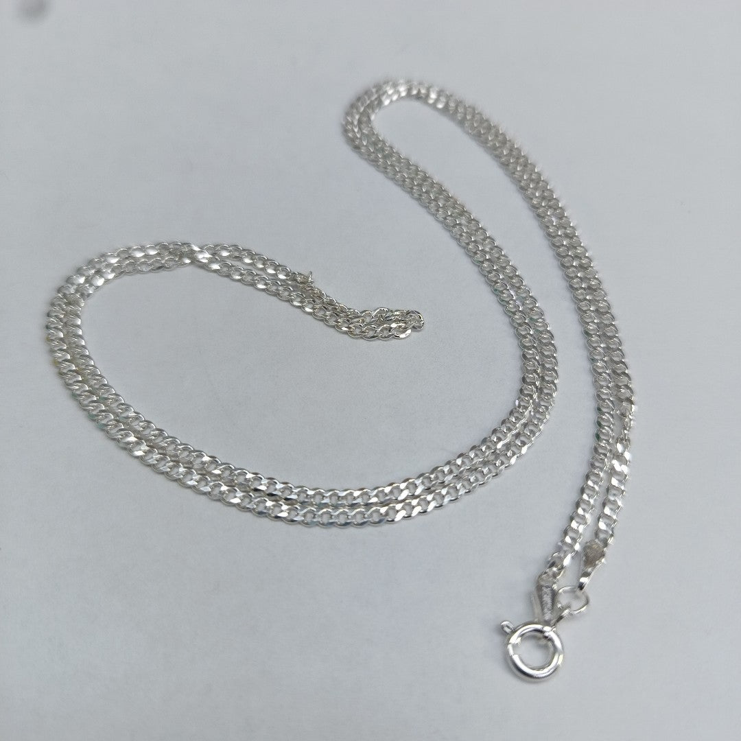 CADENA TEJIDO BARBADO PLATA .925 60 CM 6.1 GR (NUEVO)