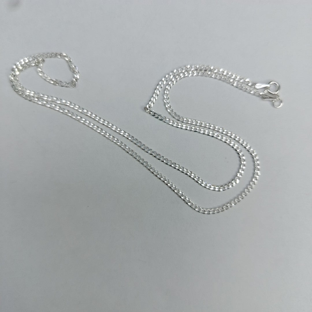 CADENA TEJIDO BARBADO PLATA .925 55 CM 5.4 GR (NUEVO)
