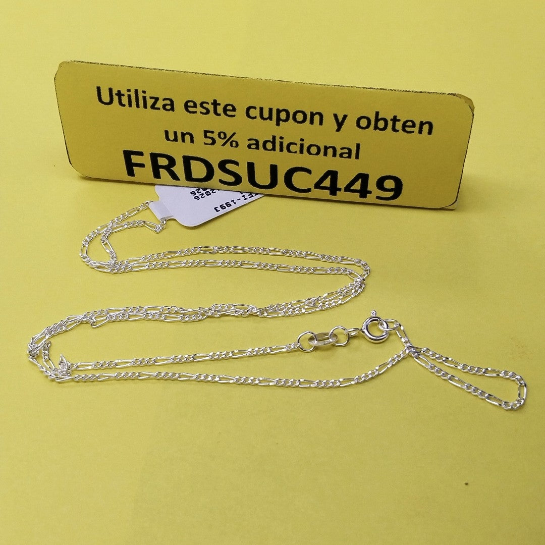 CADENA TEJIDO 3X1 PLATA .925 50 CM 2.1 GR (NUEVO)