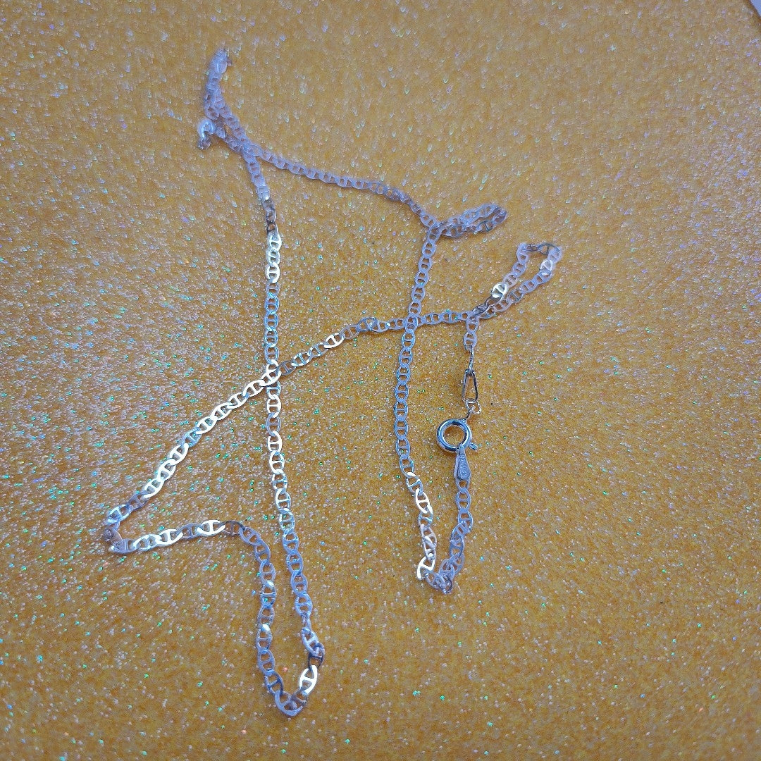 CADENA TEJIDO GUCHI PLATA .925 55 CM 3.3 GR (NUEVO)