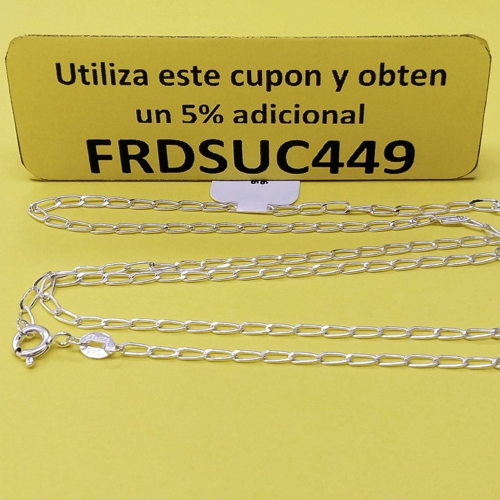 CADENA TEJIDO ESLABONES PLATA .925 50 CM 2.7 GR (NUEVO)