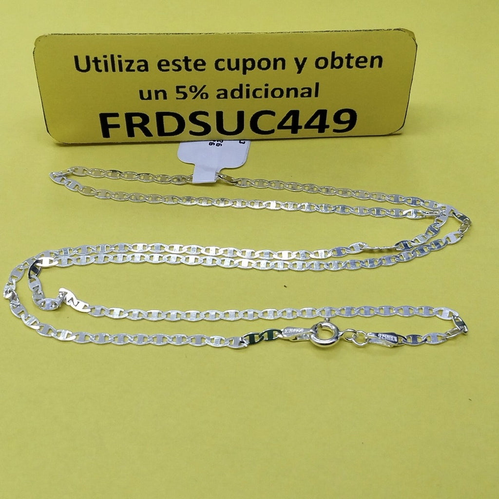 CADENA TEJIDO ESPEJO PLATA .925 55 CM 3.8 GR (NUEVO)