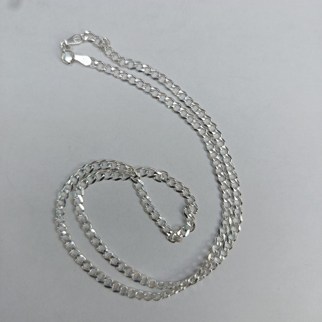 CADENA TEJIDO BARBADO PLATA .925 55 CM 11.9 GR (NUEVO)