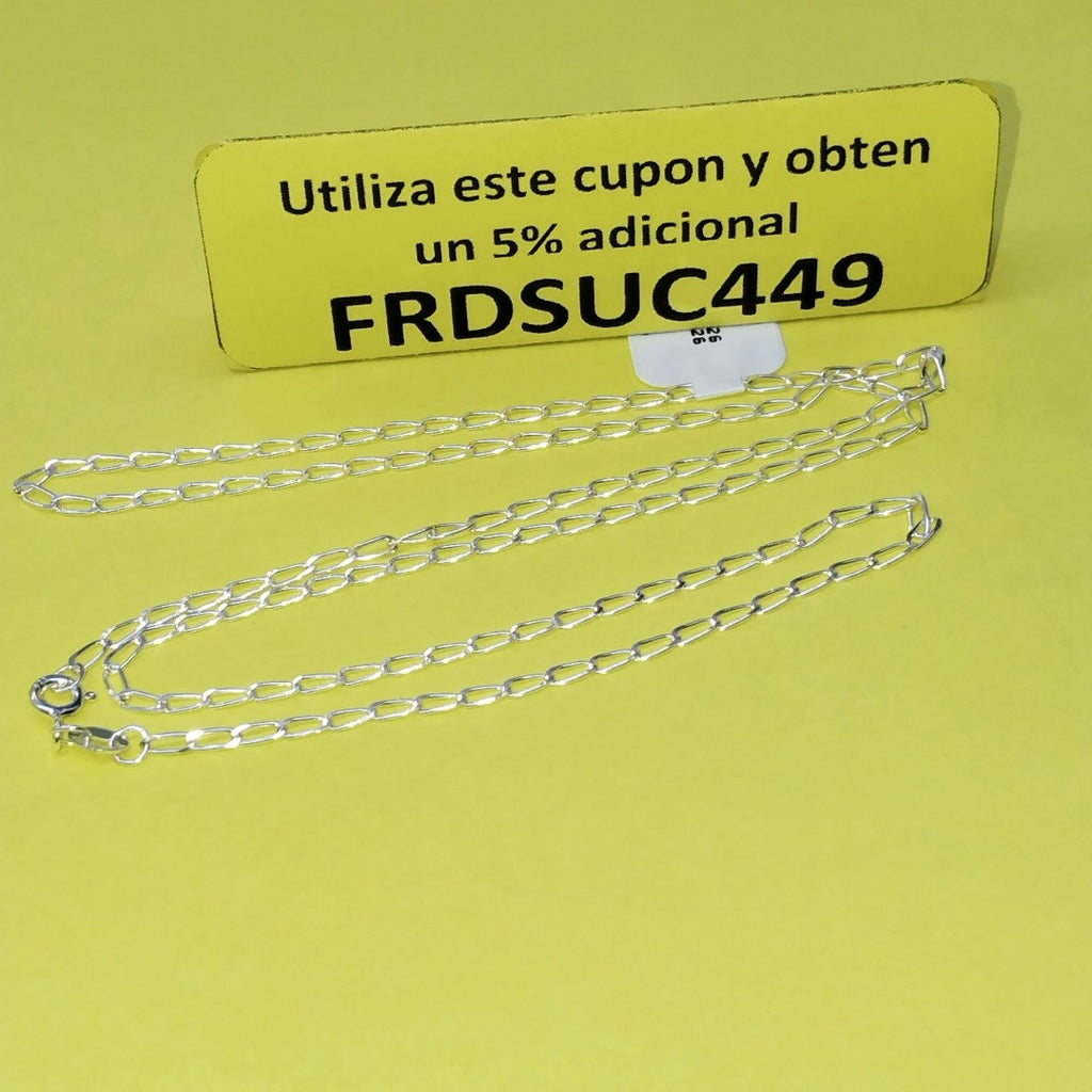 CADENA TEJIDO ESLABONES PLATA .925 55 CM 2.9 GR (NUEVO)