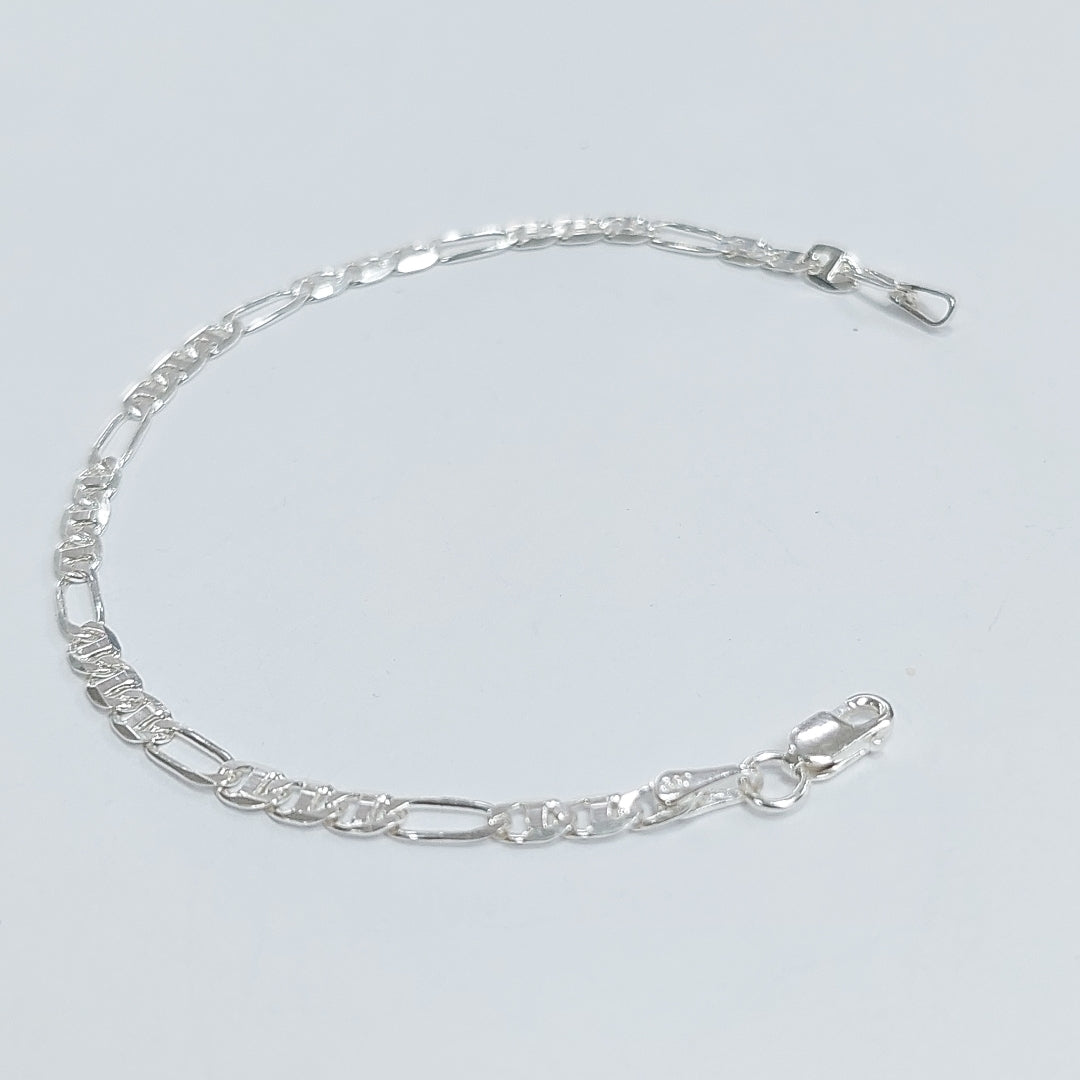 PULSERA TEJIDO 3X1 PLATA .925 16 CM 2.8 GR (NUEVO)