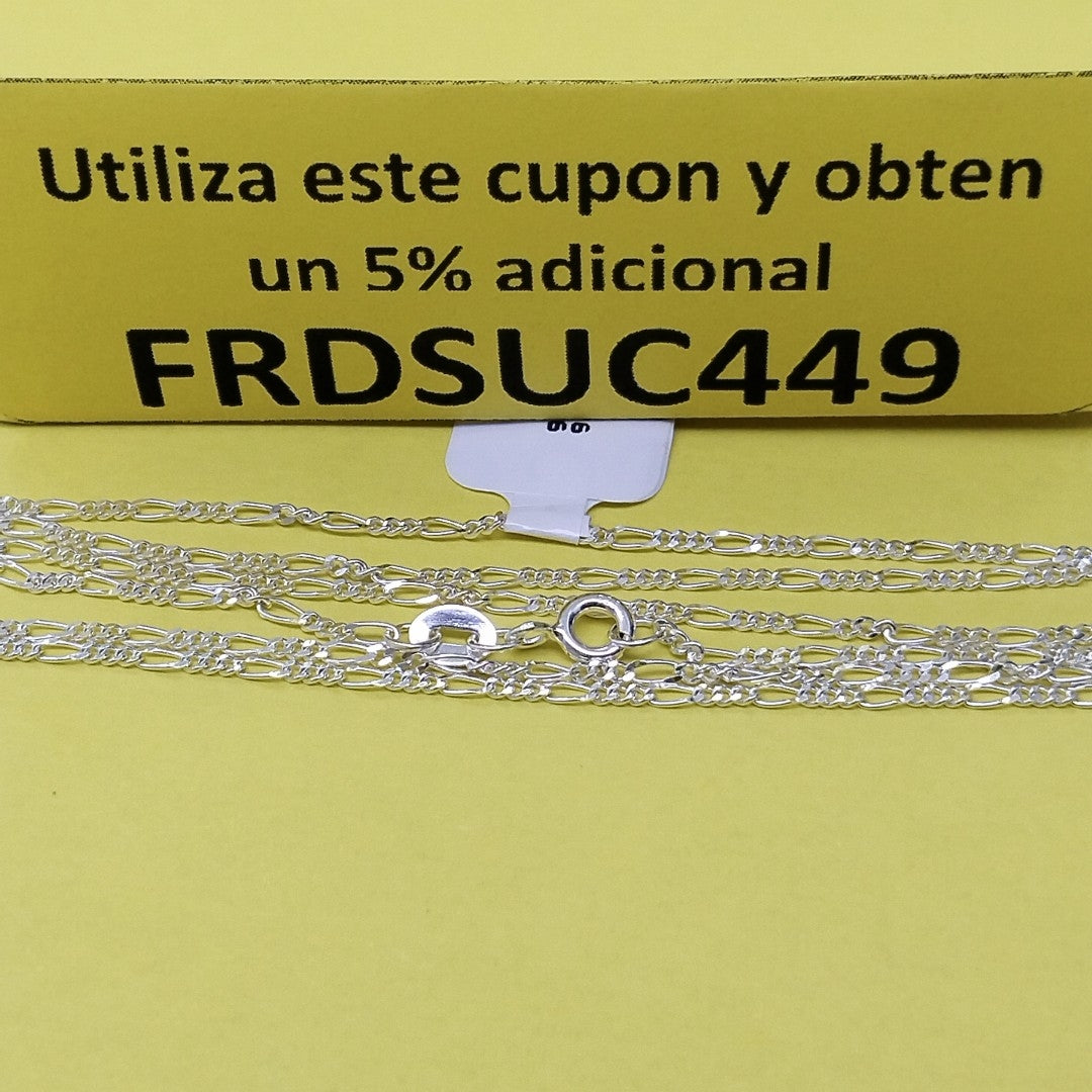 CADENA TEJIDO 3X1 PLATA .925 55 CM 2.3 GR (NUEVO)