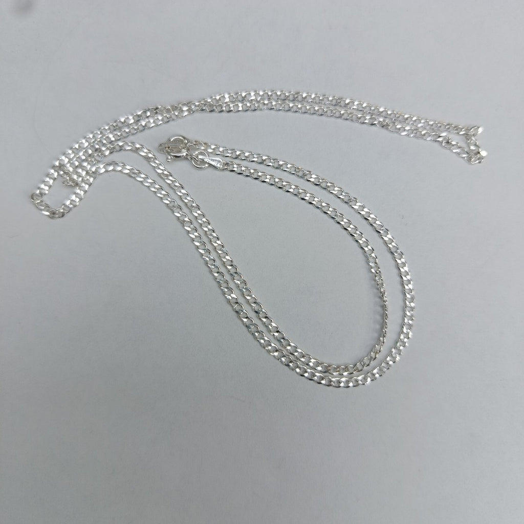 CADENA TEJIDO BARBADO PLATA .925 60 CM 5.5 GR (NUEVO)