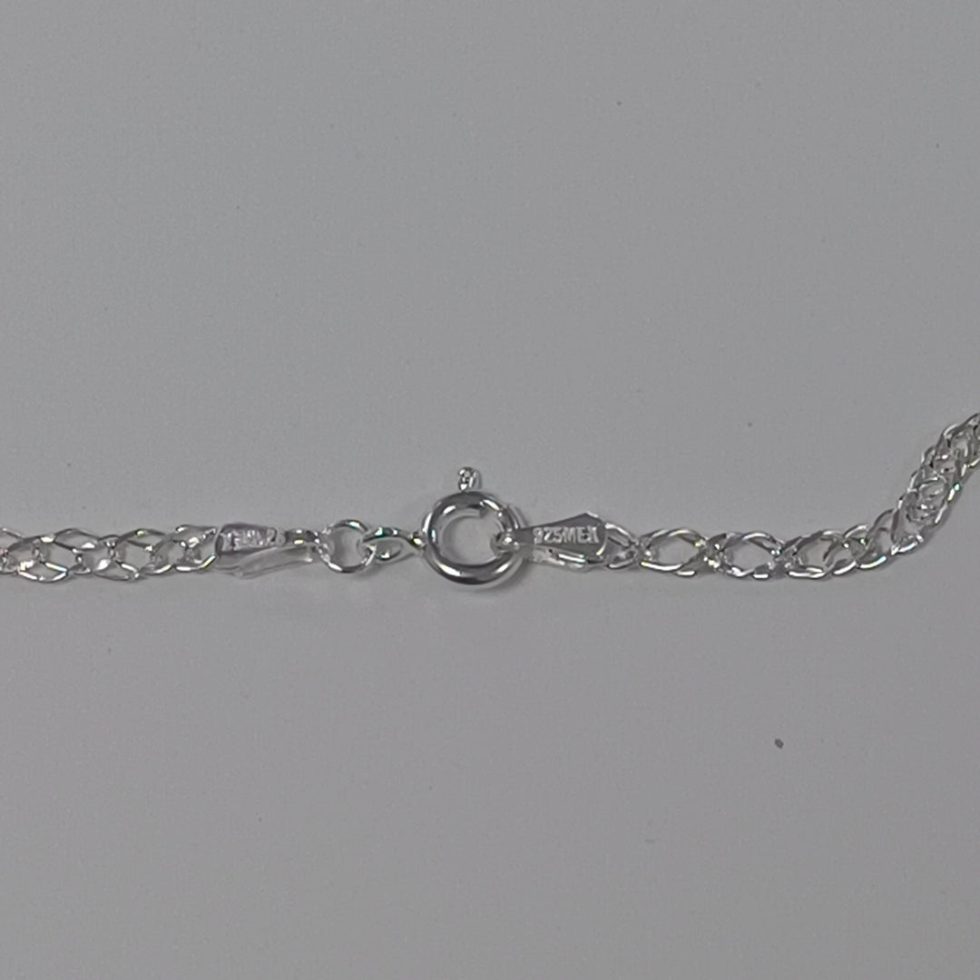 CADENA TEJIDO ESLABONES PLATA .925 55 CM 4.1 GR (NUEVO)