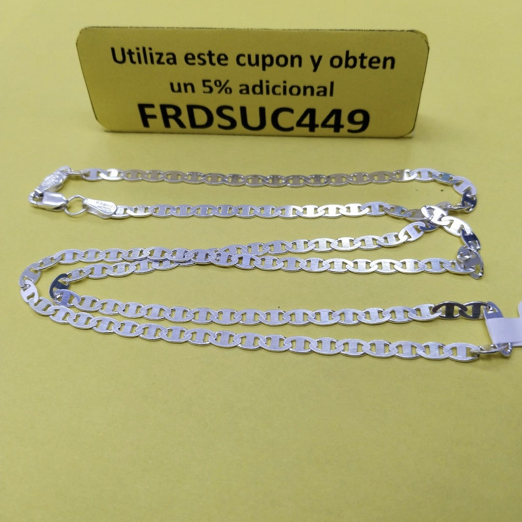 CADENA TEJIDO GUCHI PLATA .925 60 CM 9.3 GR (NUEVO)