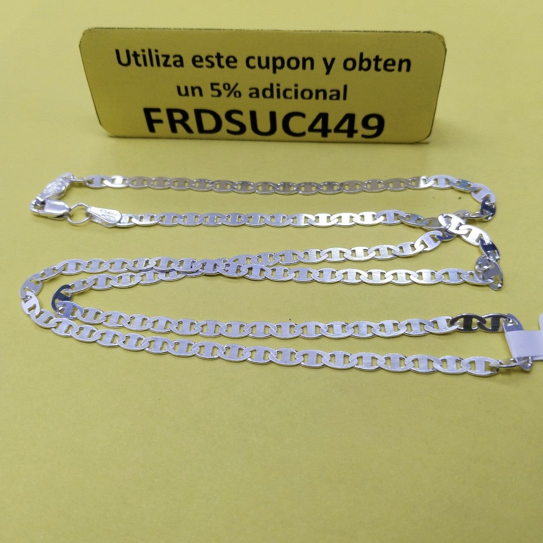 CADENA TEJIDO GUCHI PLATA .925 60 CM 9.3 GR (NUEVO)