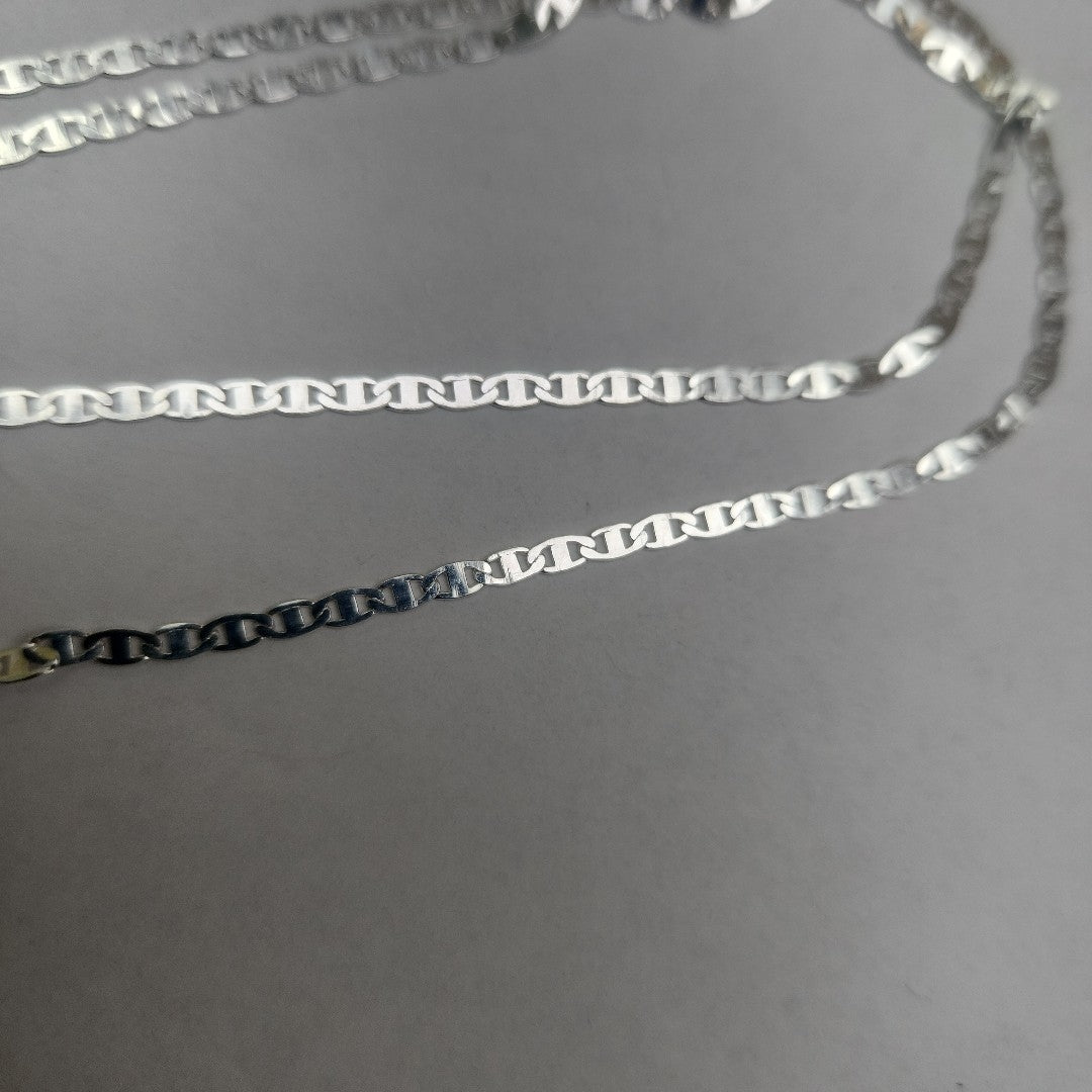 CADENA TEJIDO ESPEJO PLATA .925 60 CM 4.5 GR (NUEVO)