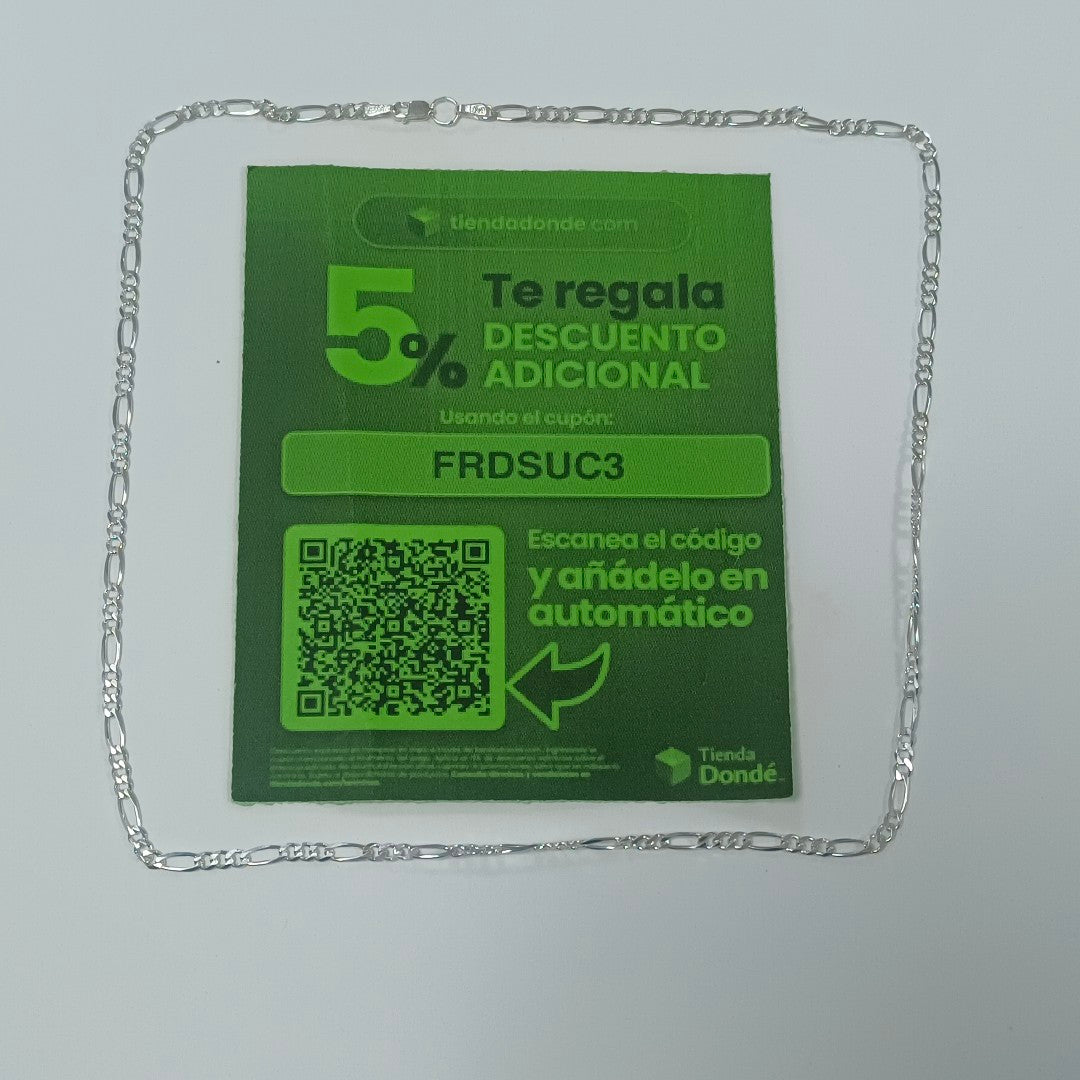 CADENA TEJIDO 3X1 PLATA .925 55 CM 7.3 GR (NUEVO)