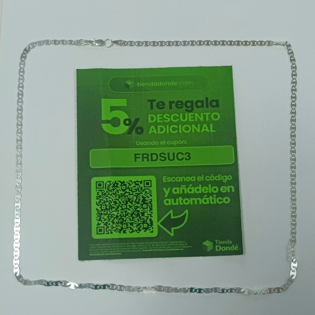 CADENA TEJIDO GUCHI PLATA .925 60 CM 9.8 GR (NUEVO)