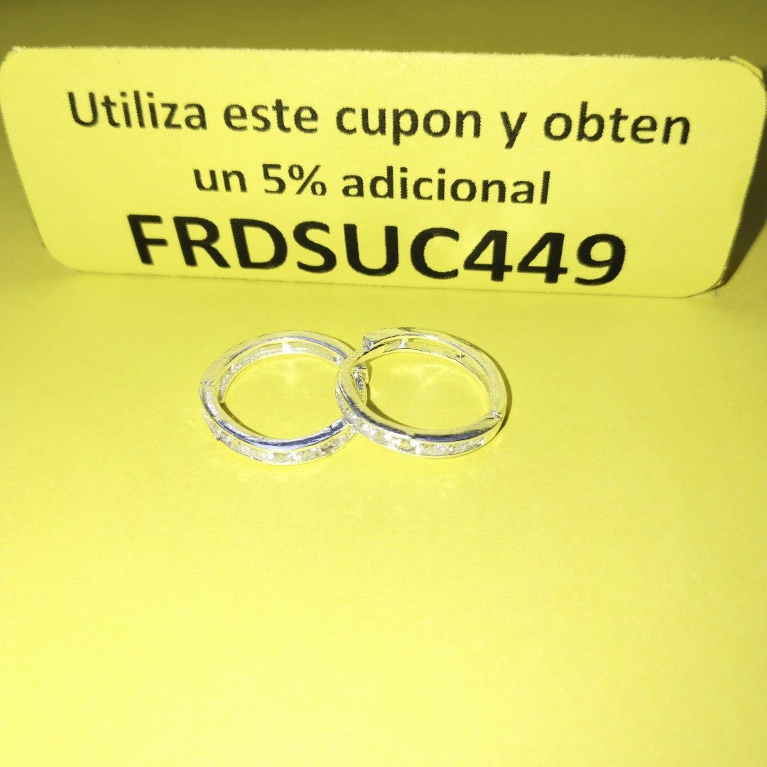 ARRACADAS C/CIRCONIAS PLATA .925 2.1 GR (NUEVO)