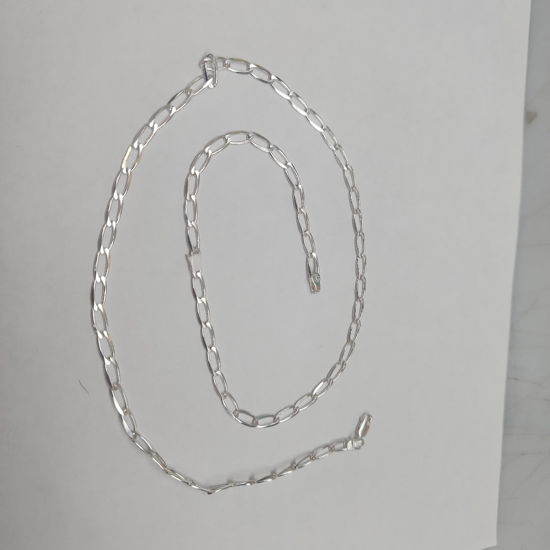 CADENA TEJIDO ESLABONES PLATA .925 60 CM 10.5 GR (NUEVO)