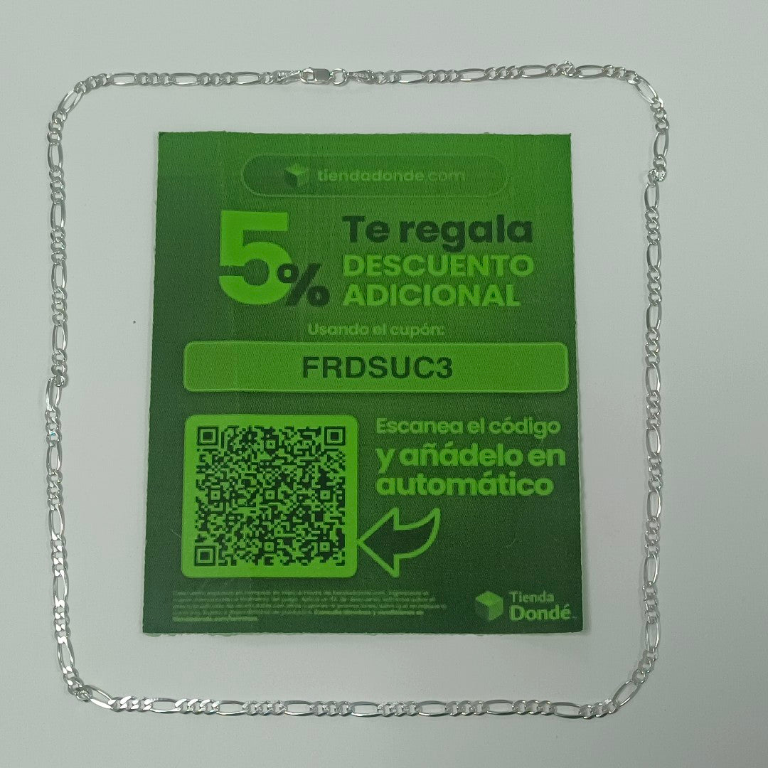 CADENA TEJIDO 3X1 PLATA .925 55 CM 7.3 GR (NUEVO)