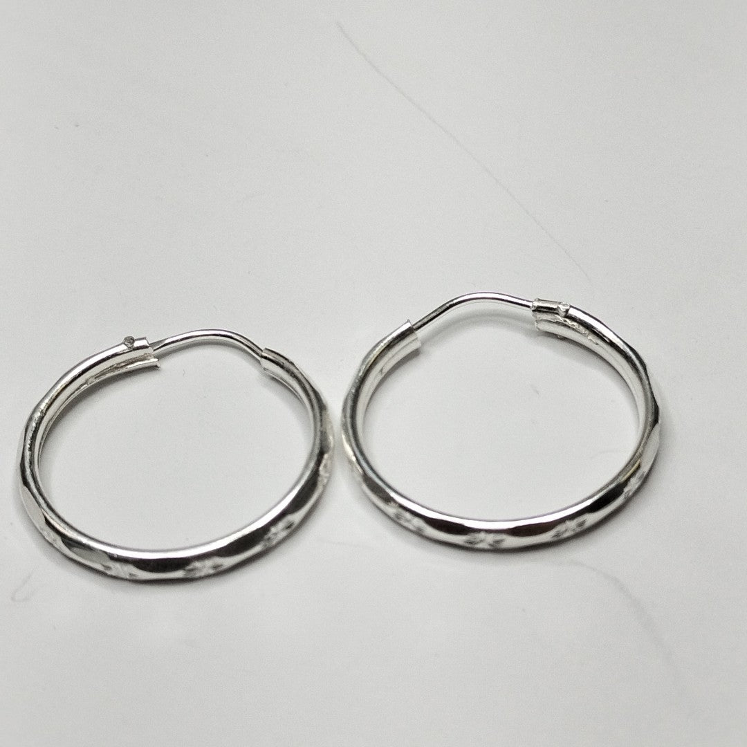 PAR ARRACADAS FACETADA PLATA .925 2.2 GR (NUEVO)
