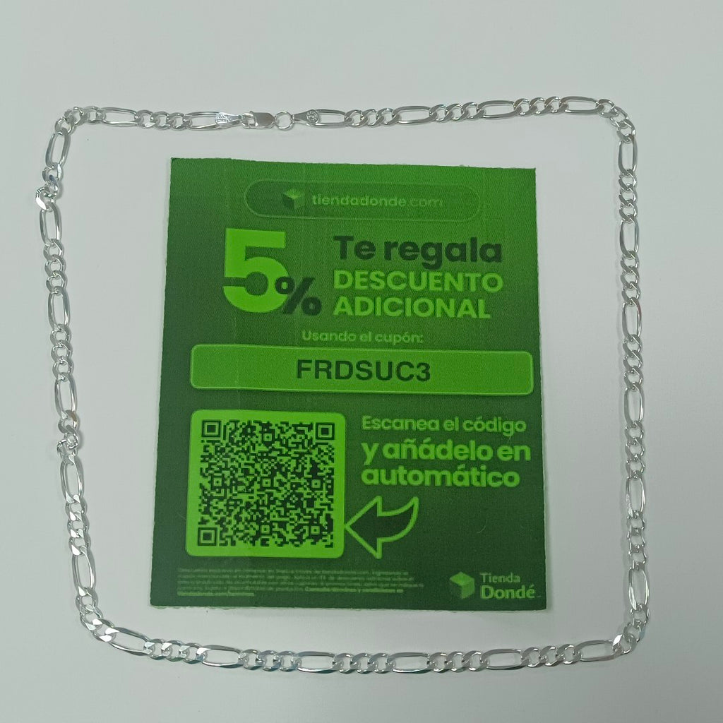CADENA TEJIDO 3X1 PLATA .925 55 CM 15.9 GR (NUEVO)