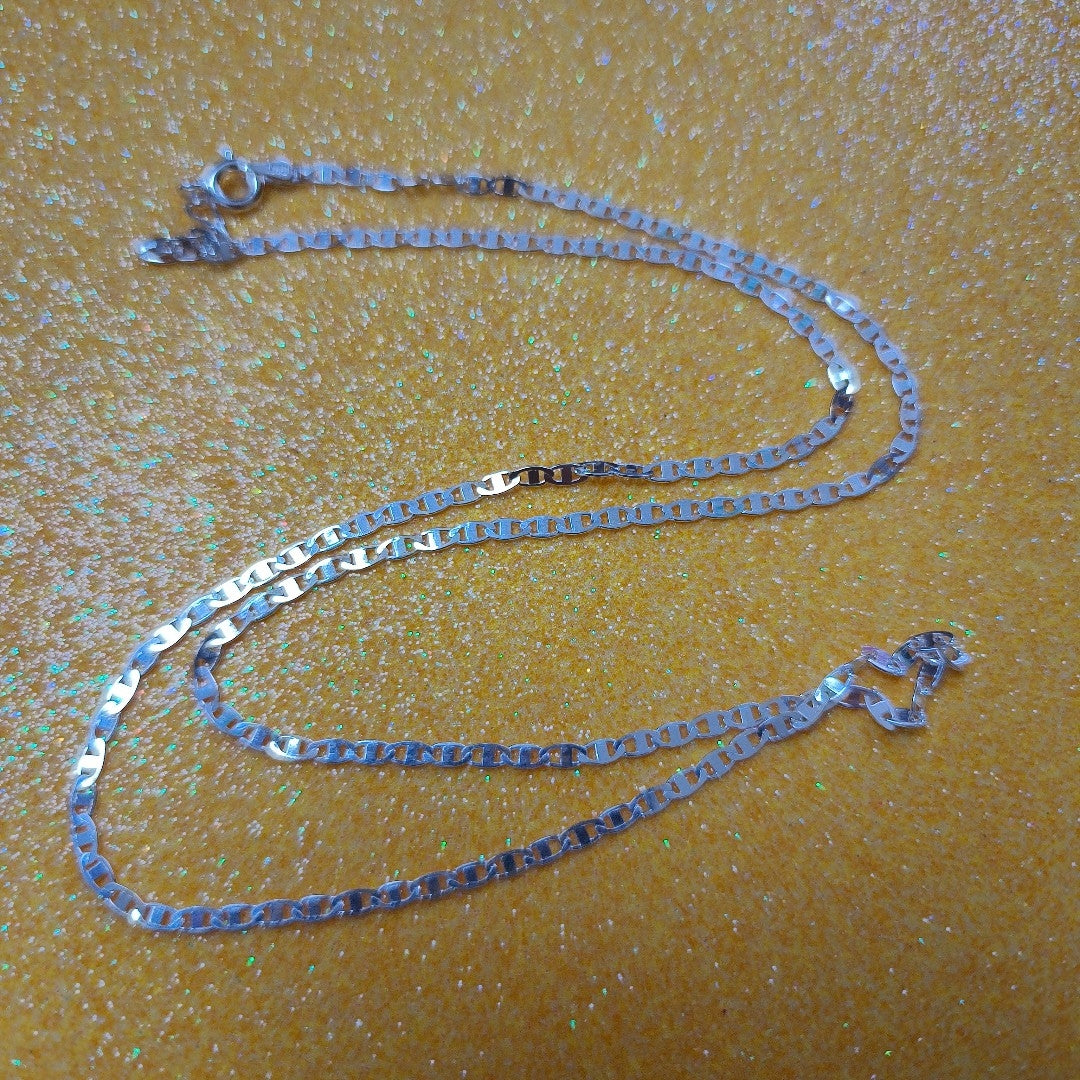 CADENA TEJIDO ESPEJO PLATA .925 55 CM 4 GR (NUEVO)