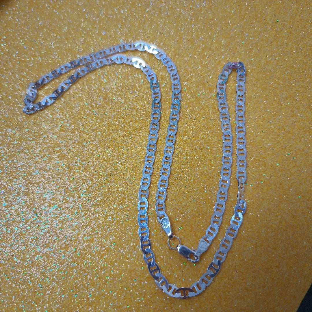CADENA TEJIDO GUCHI PLATA .925 55 CM 13 GR (NUEVO)