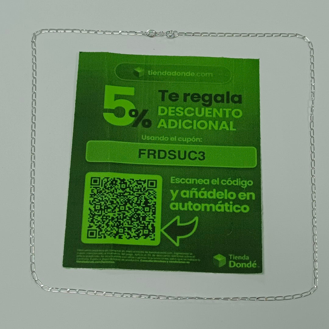 CADENA TEJIDO ESLABONES PLATA .925 55 CM 2.9 GR (NUEVO)