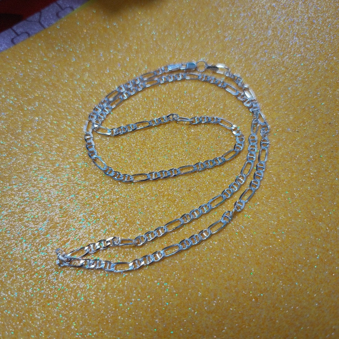 CADENA TEJIDO MARINERO PLATA .925 55 CM 7.9 GR (NUEVO)