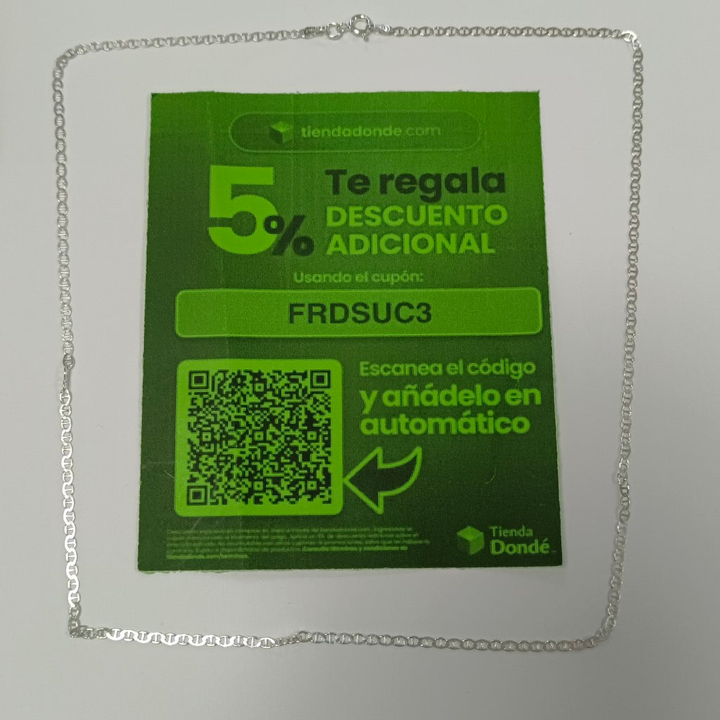 CADENA TEJIDO GUCHI PLATA .925 60 CM 3.5 GR (NUEVO)