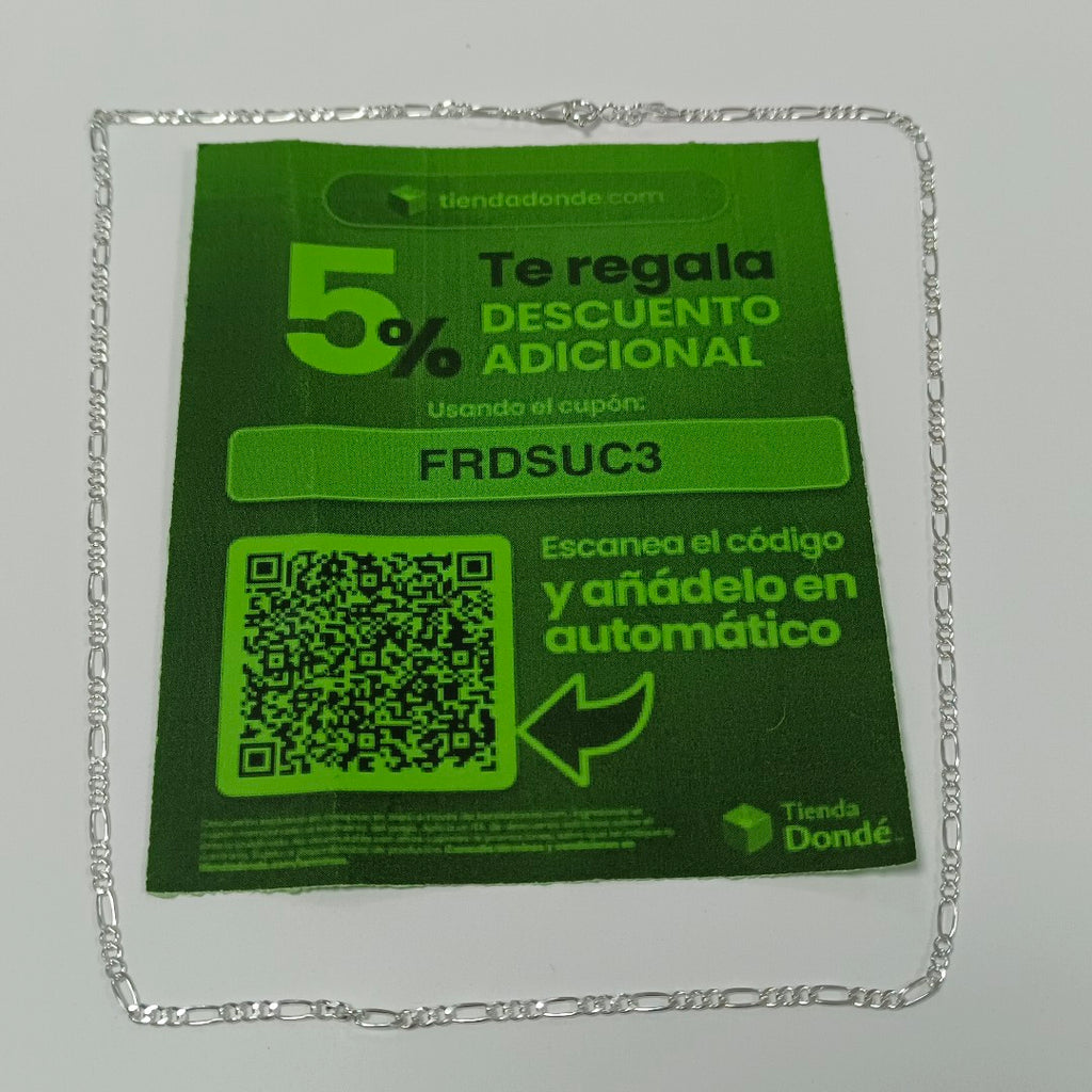 CADENA TEJIDO 3X1 PLATA .925 50 CM 4.3 GR (NUEVO)