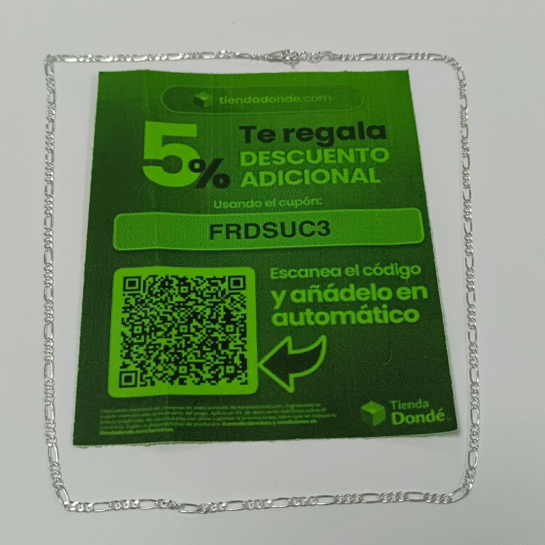 CADENA TEJIDO 3X1 PLATA .925 50 CM 4.3 GR (NUEVO)