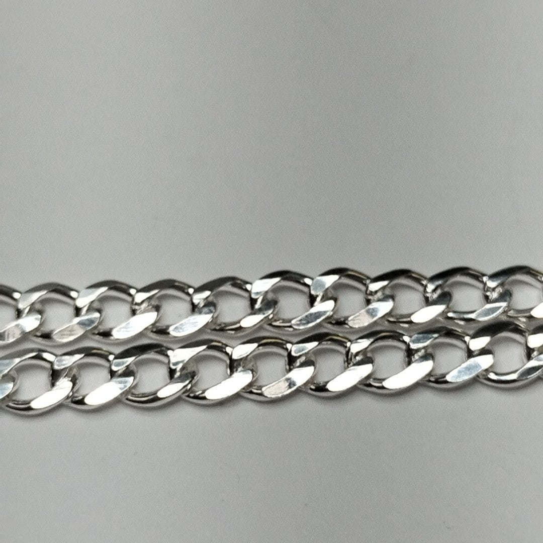 CADENA TEJIDO BARBADO PLATA .925 55 CM 12 GR (NUEVO)
