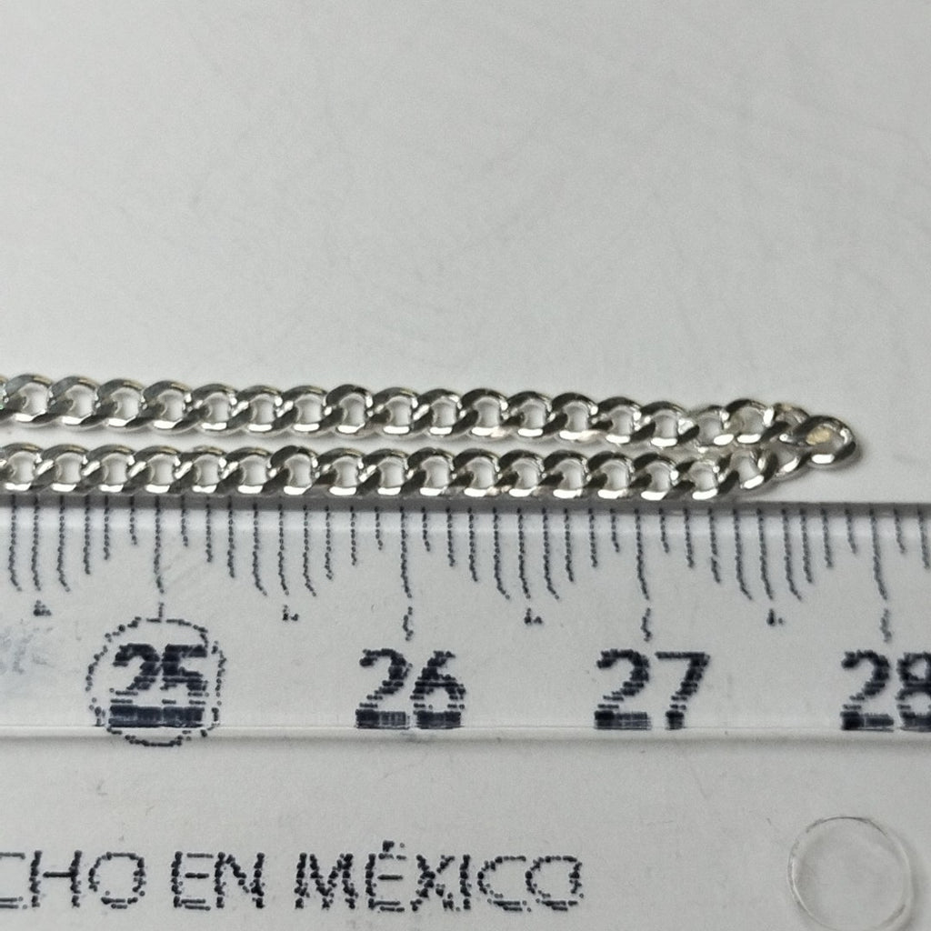 CADENA TEJIDO BARBADO PLATA .925 55 CM 5.4 GR (NUEVO)