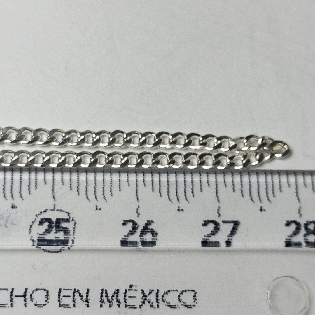 CADENA TEJIDO BARBADO PLATA .925 55 CM 5.4 GR (NUEVO)